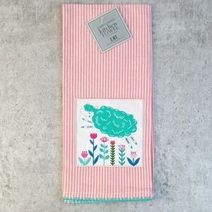 DII Folk Lamb Embellished Kitchen Towel